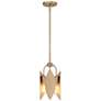 Eden 8.5 in. 3-Light Old Satin Brass Pendant Light