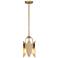 Eden 8.5 in. 3-Light Old Satin Brass Pendant Light
