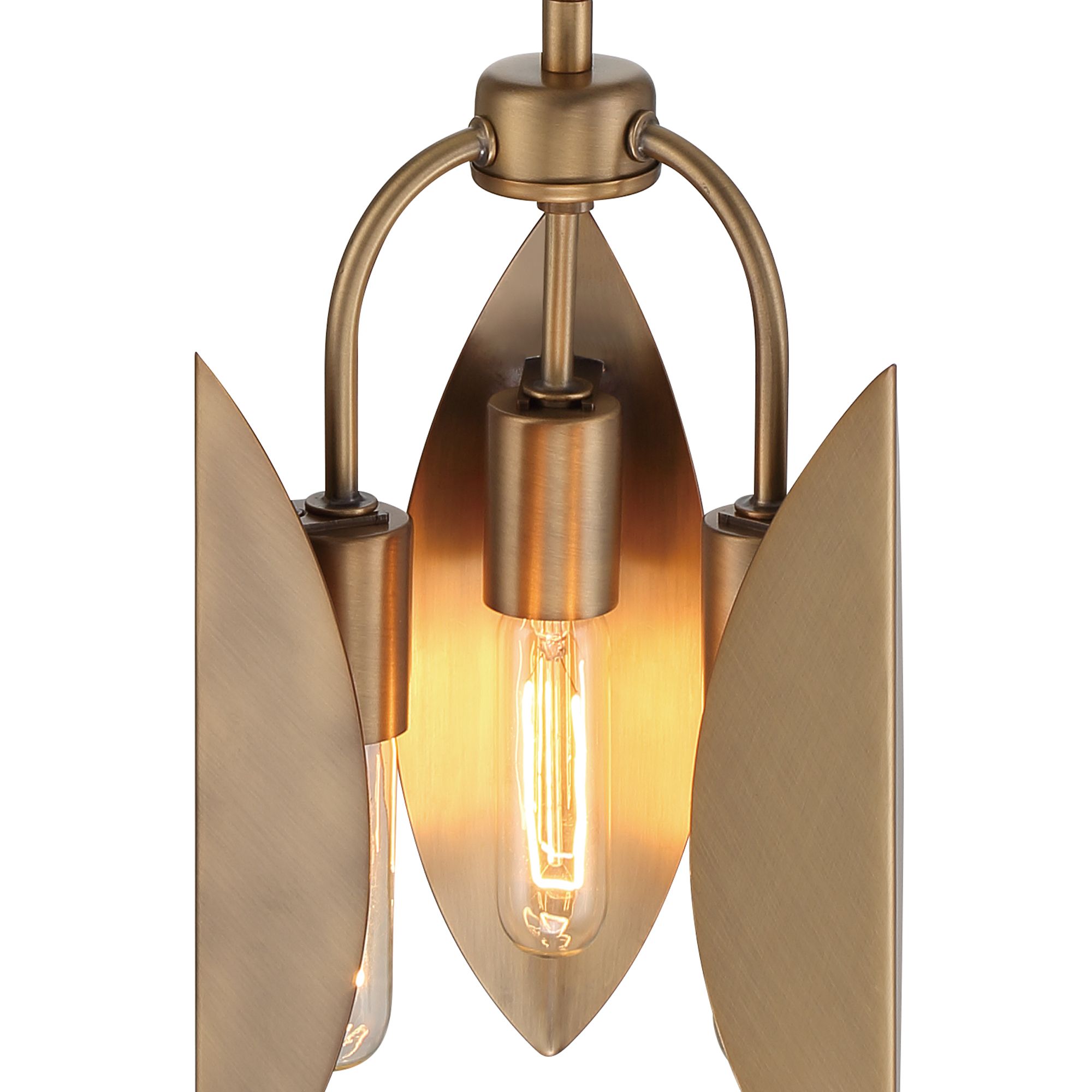 Image 3 Eden 8.5 in. 3-Light Old Satin Brass Pendant Light more views