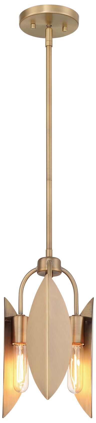 Image 5 Eden 8.5 in. 3-Light Old Satin Brass Pendant Light more views