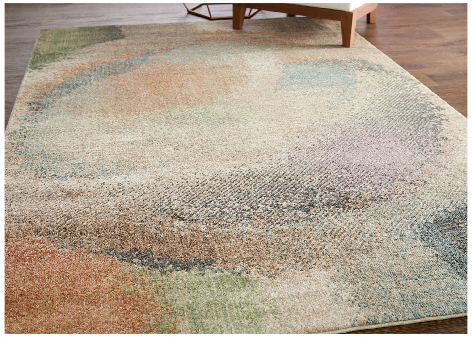 Image 2 Eden Abstract Indoor Brown Area Rug 39QTF 2'-6" x 7'-3" more views