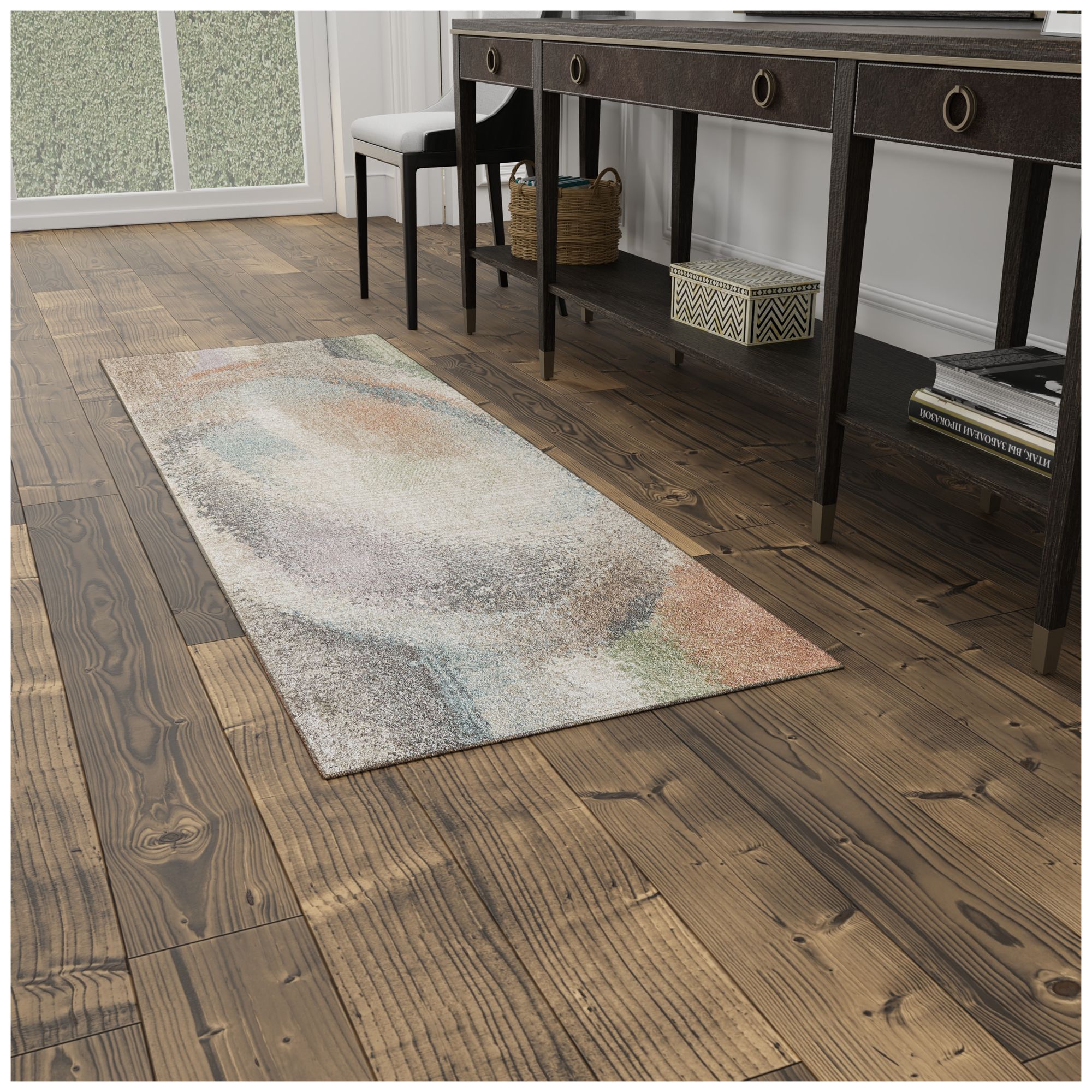 Image 3 Eden Abstract Indoor Brown Area Rug 39QTF 2'-6" x 7'-3" more views