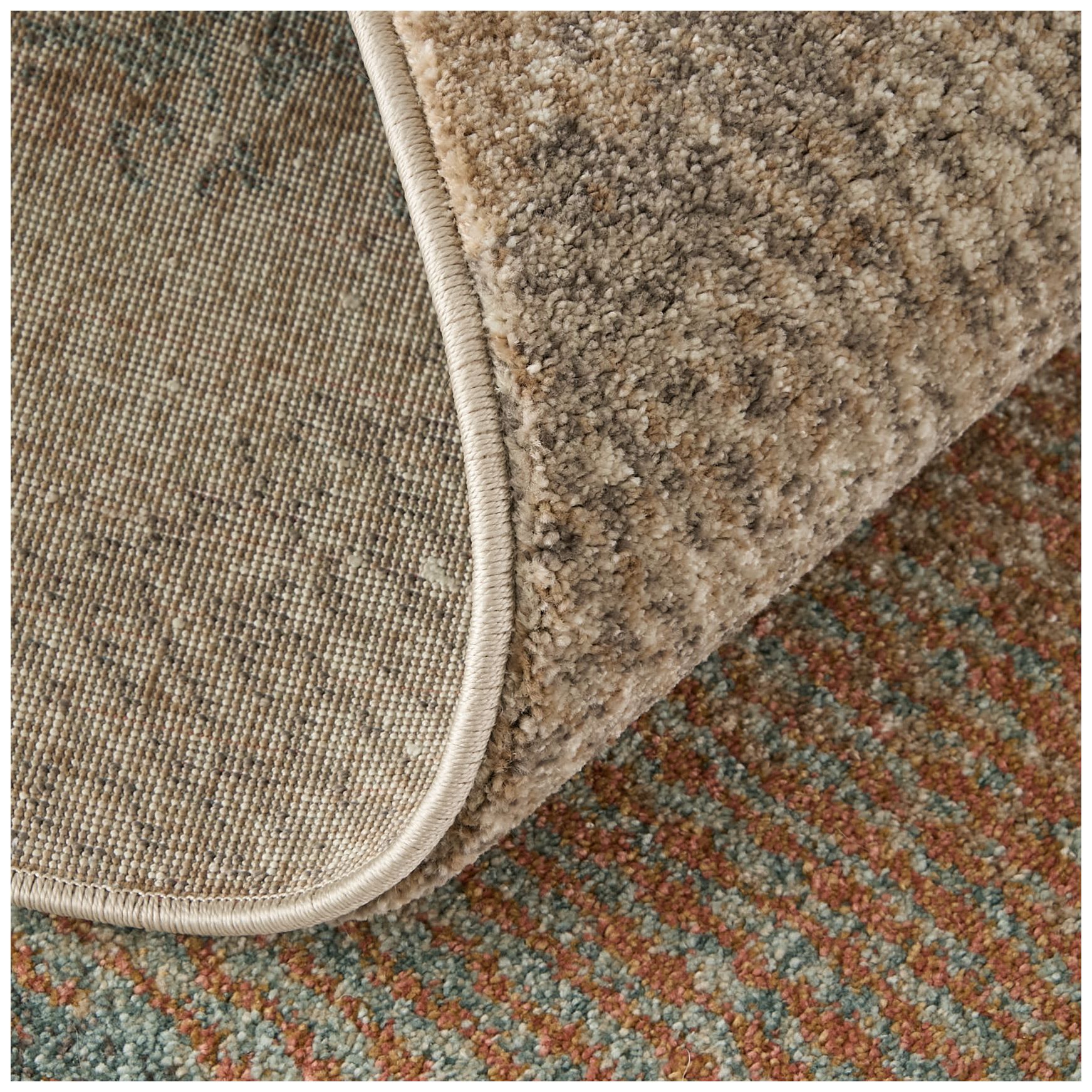 Eden Abstract Indoor Brown Area Rug 39QTF 6'-4" x 9'-2"