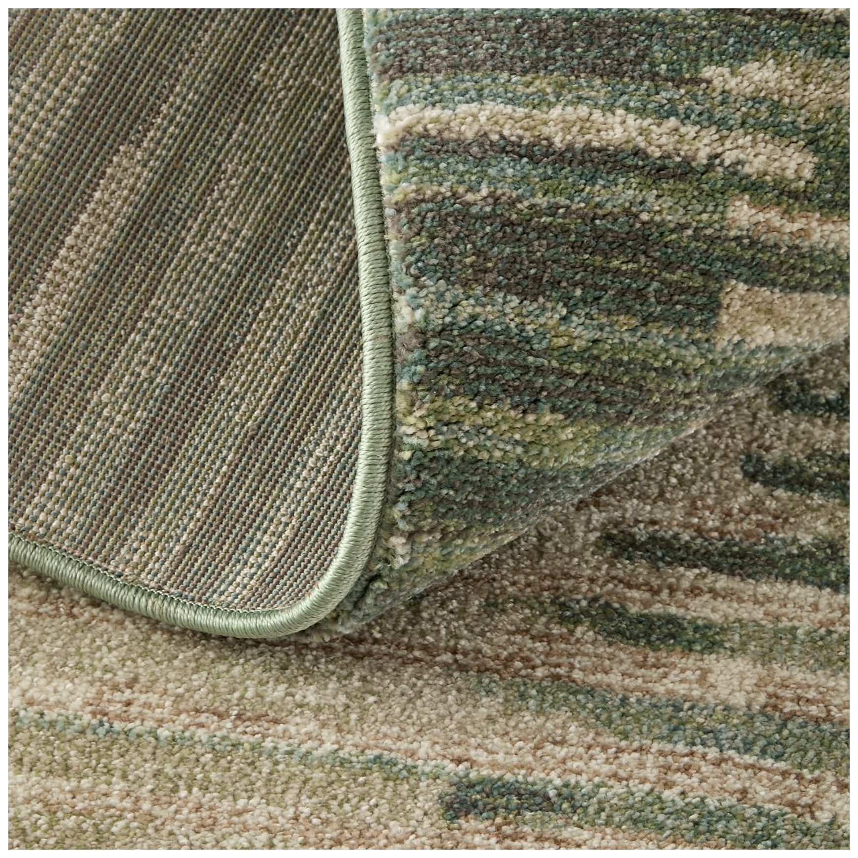 Eden Abstract Indoor Green Area Rug 39QYF 5' x 7'-6"