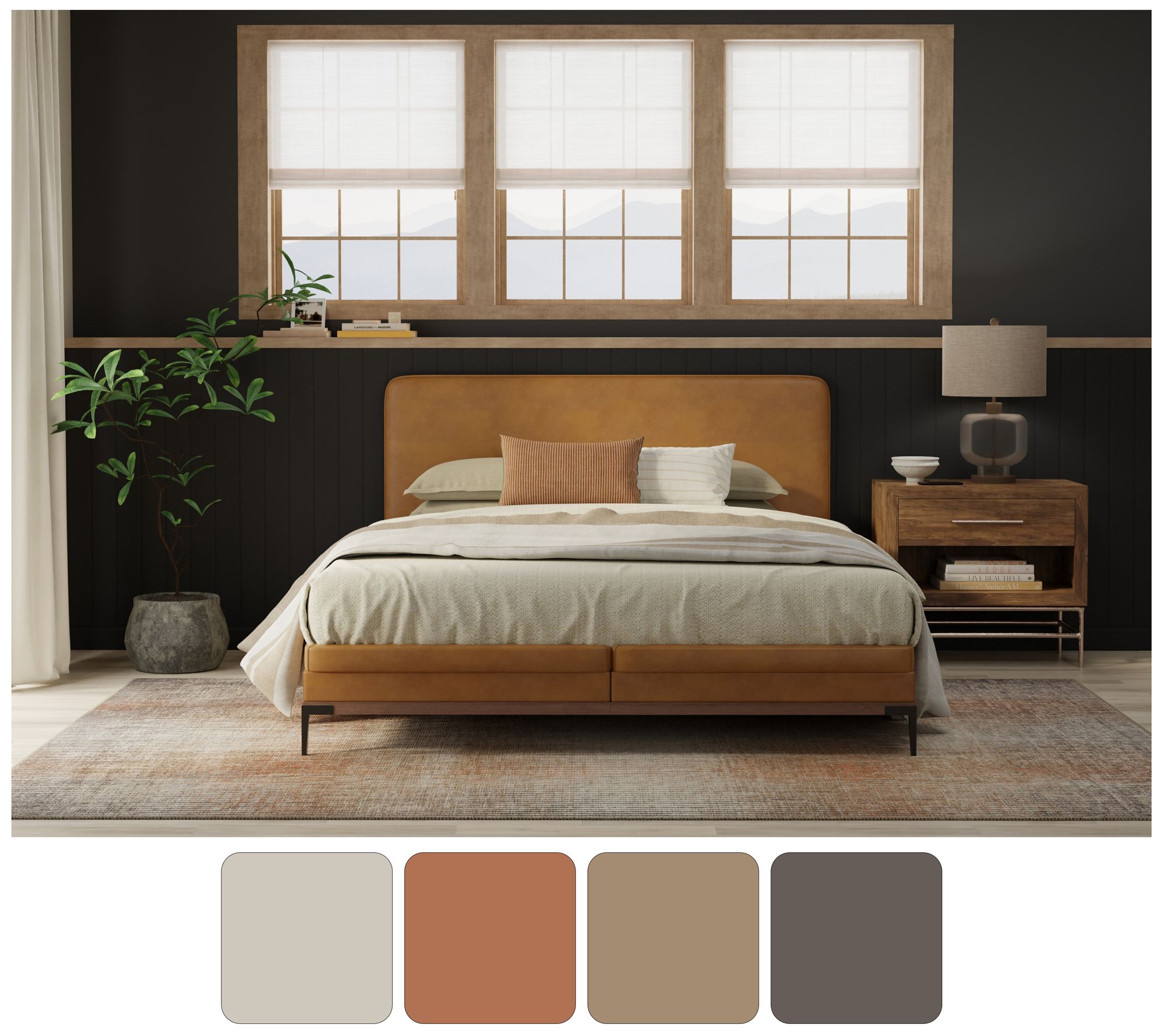 Image 5 Eden Abstract Indoor Ivory Area Rug 39QPF 6'-4" x 9'-2" more views