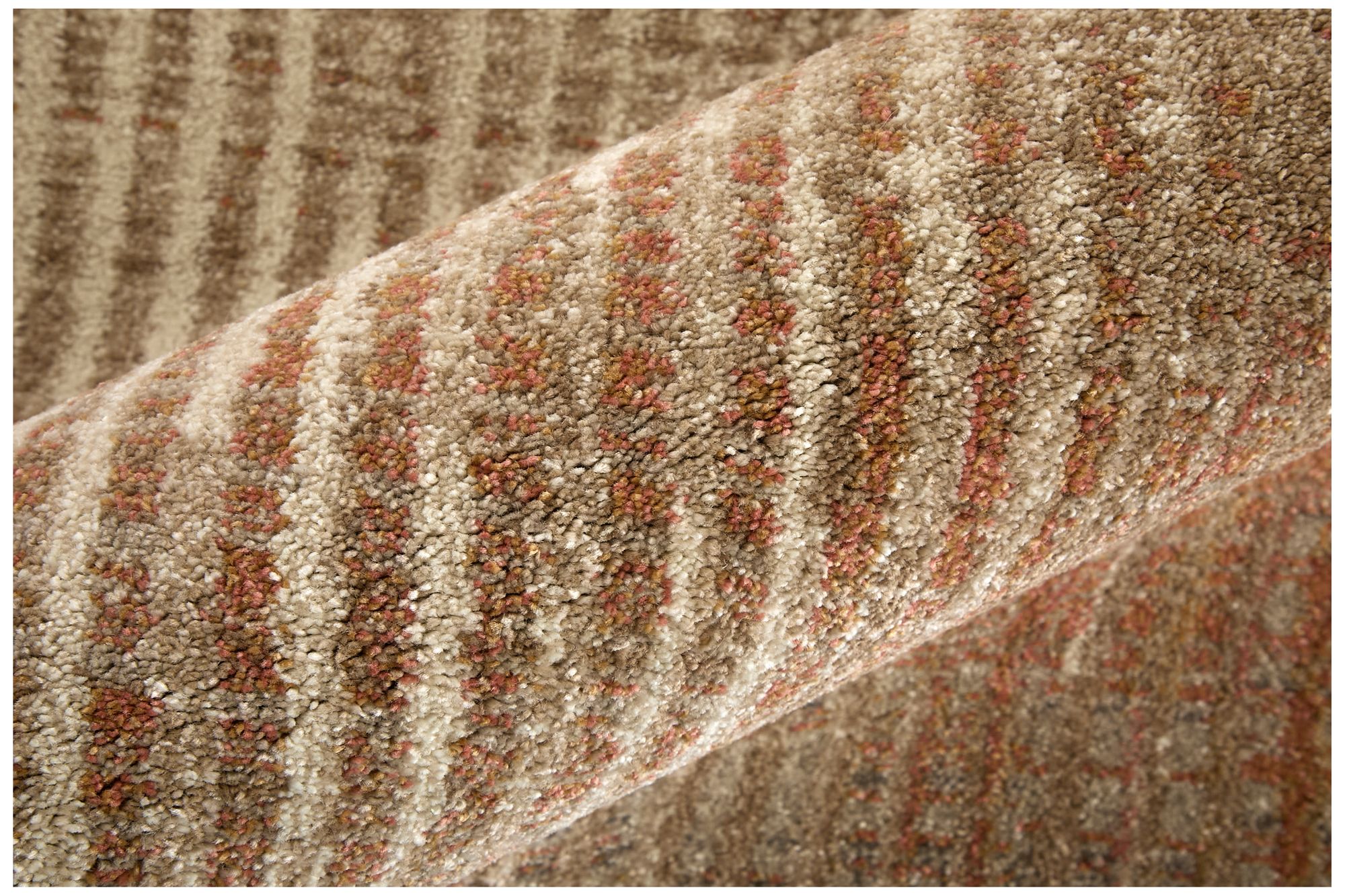 Image 7 Eden Abstract Indoor Ivory Area Rug 39QPF 6'-4" x 9'-2" more views