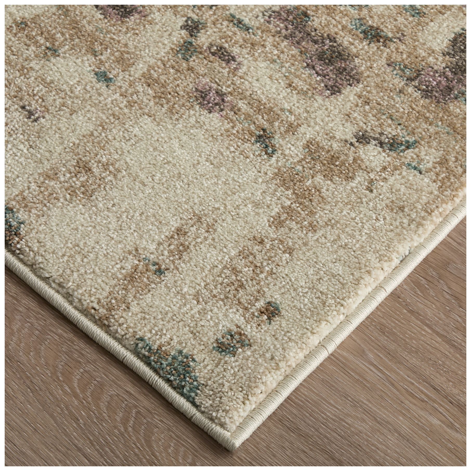 Image 4 Eden Abstract Indoor Ivory Area Rug 39QRF 2'-6" x 7'-3" more views