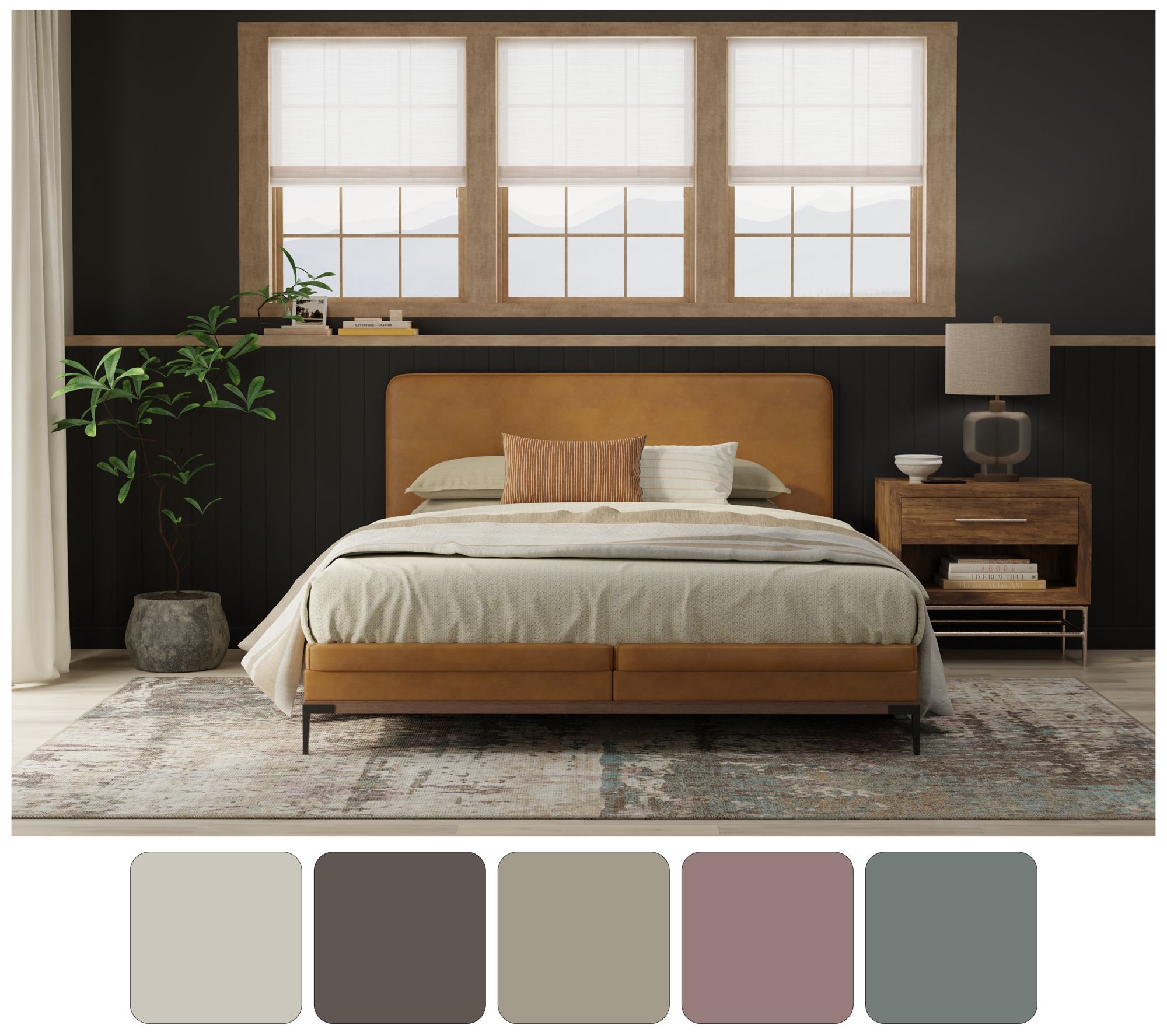 Image 5 Eden Abstract Indoor Ivory Area Rug 39QRF 2'-6" x 7'-3" more views