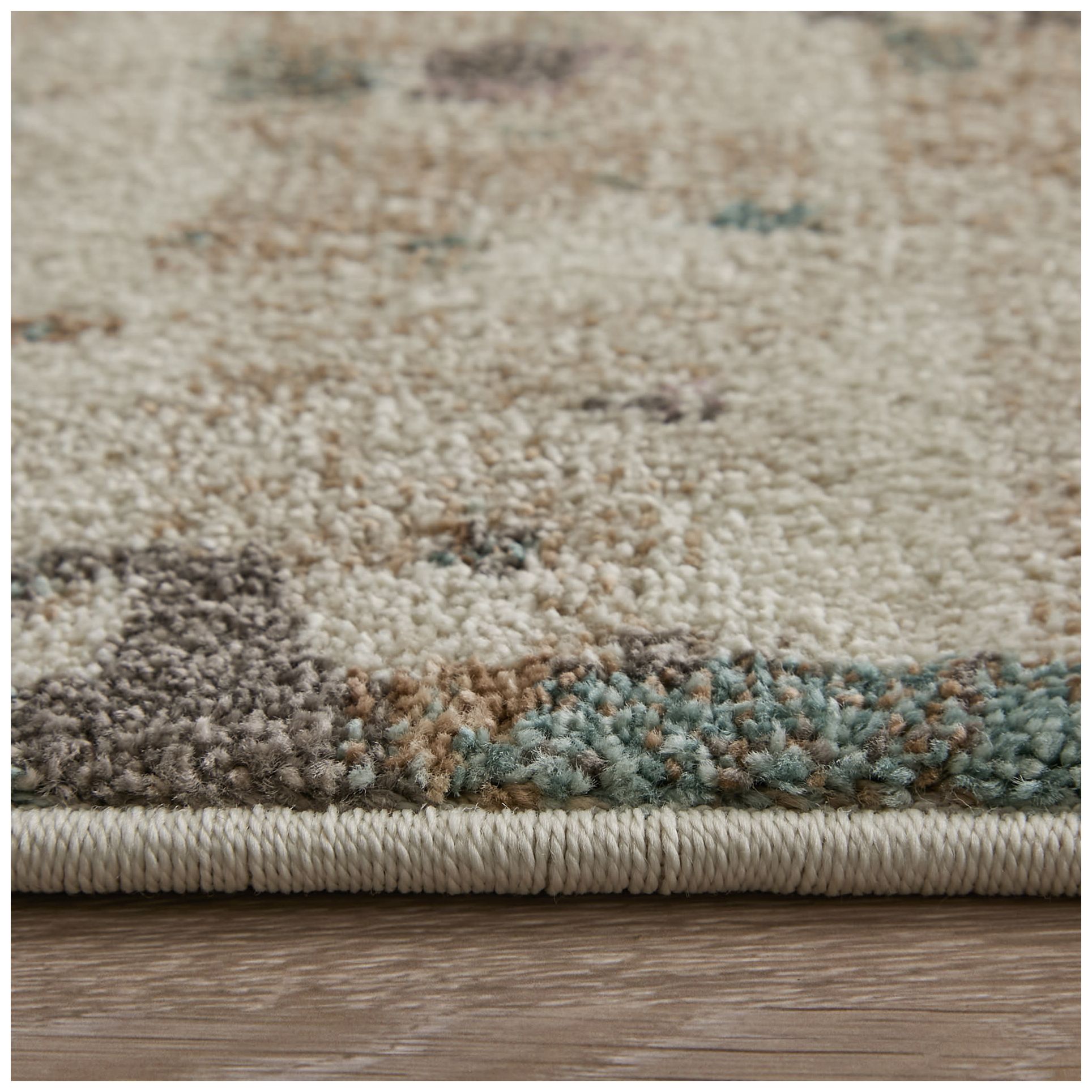 Eden Abstract Indoor Ivory Area Rug 39QRF 2'-6" x 7'-3"