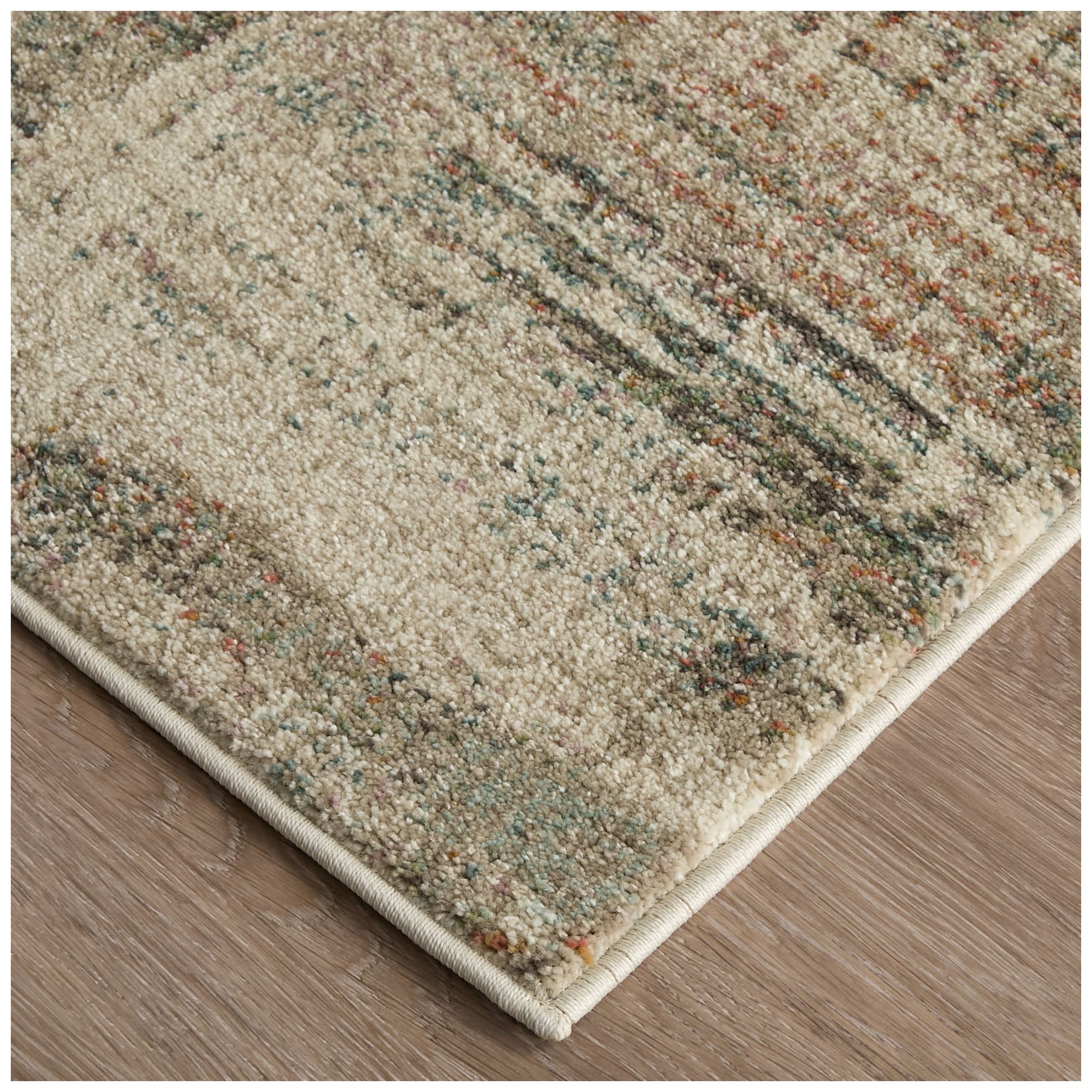 Image 4 Eden Abstract Indoor Ivory Area Rug 39QWF 7'-9" x 10' more views