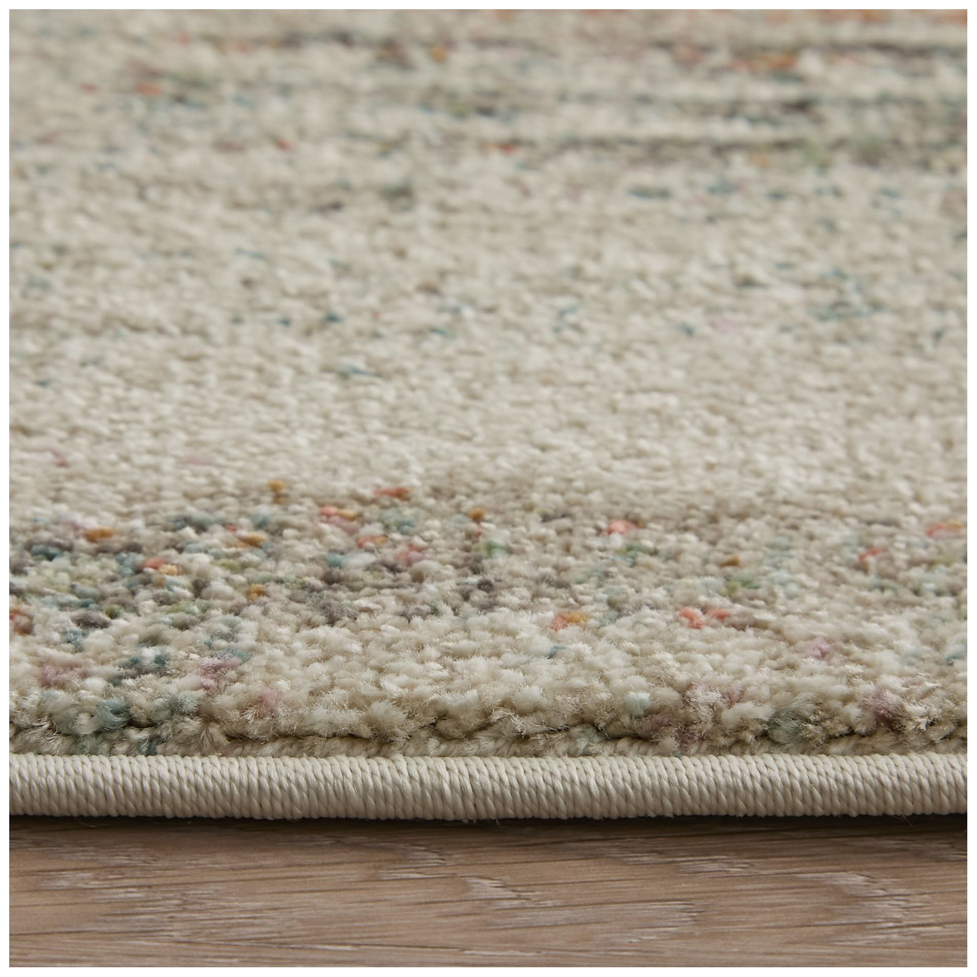 Eden Abstract Indoor Ivory Area Rug 39QWF 7'-9" x 10'