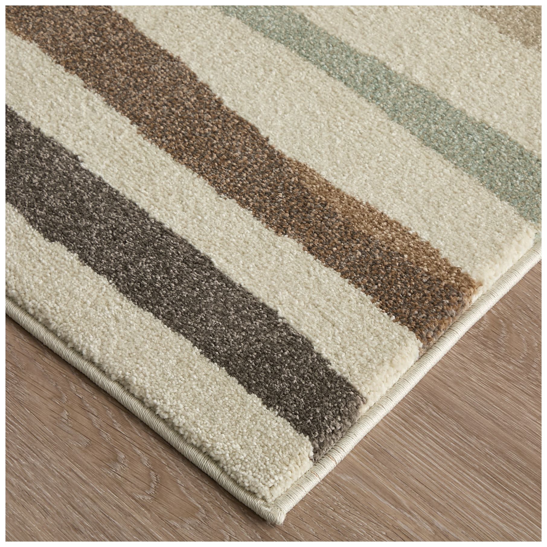 Image 4 Eden Abstract Indoor Ivory Area Rug 39QXF 2'-6" x 7'-3" more views