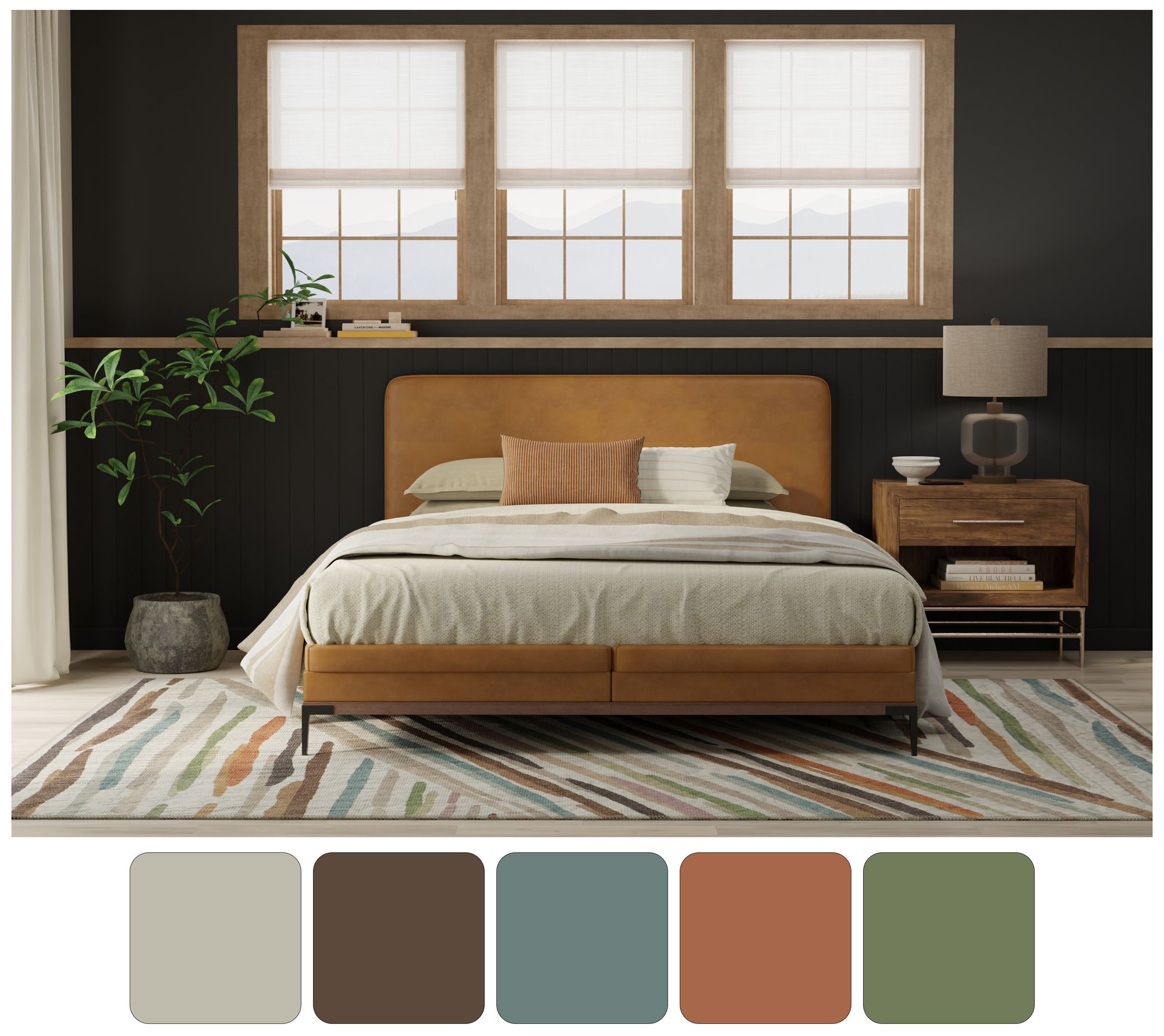 Image 5 Eden Abstract Indoor Ivory Area Rug 39QXF 2'-6" x 7'-3" more views