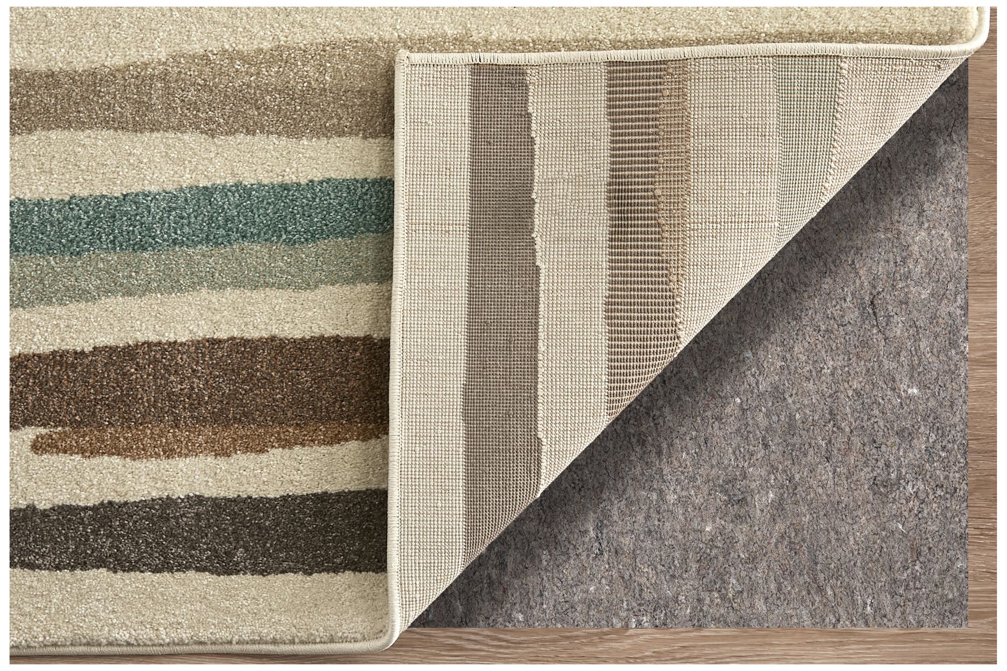 Image 6 Eden Abstract Indoor Ivory Area Rug 39QXF 2'-6" x 7'-3" more views