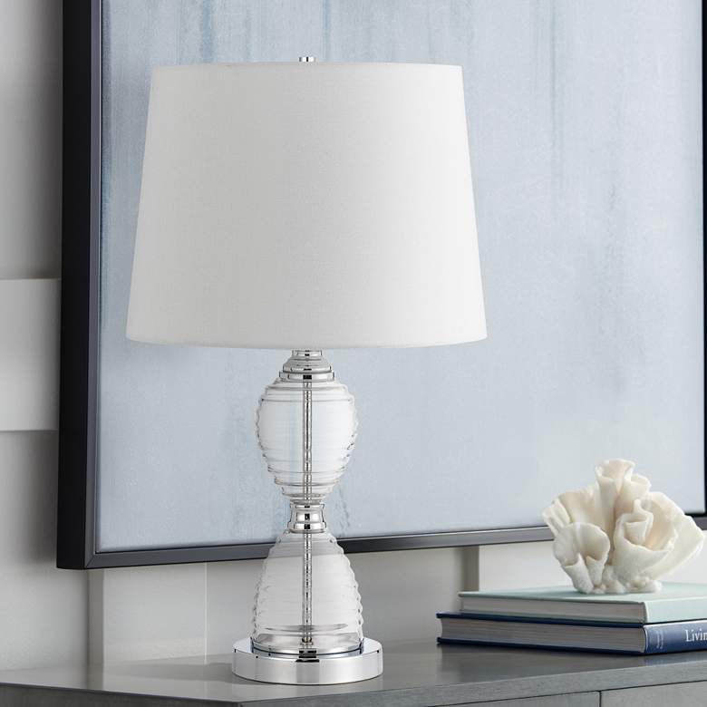 Image 1 Eden Clear Glass Accent Table Lamp