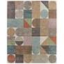 Eden Color Block Indoor Ivory Area Rug 39QUF 1'-8" x 2'-10"