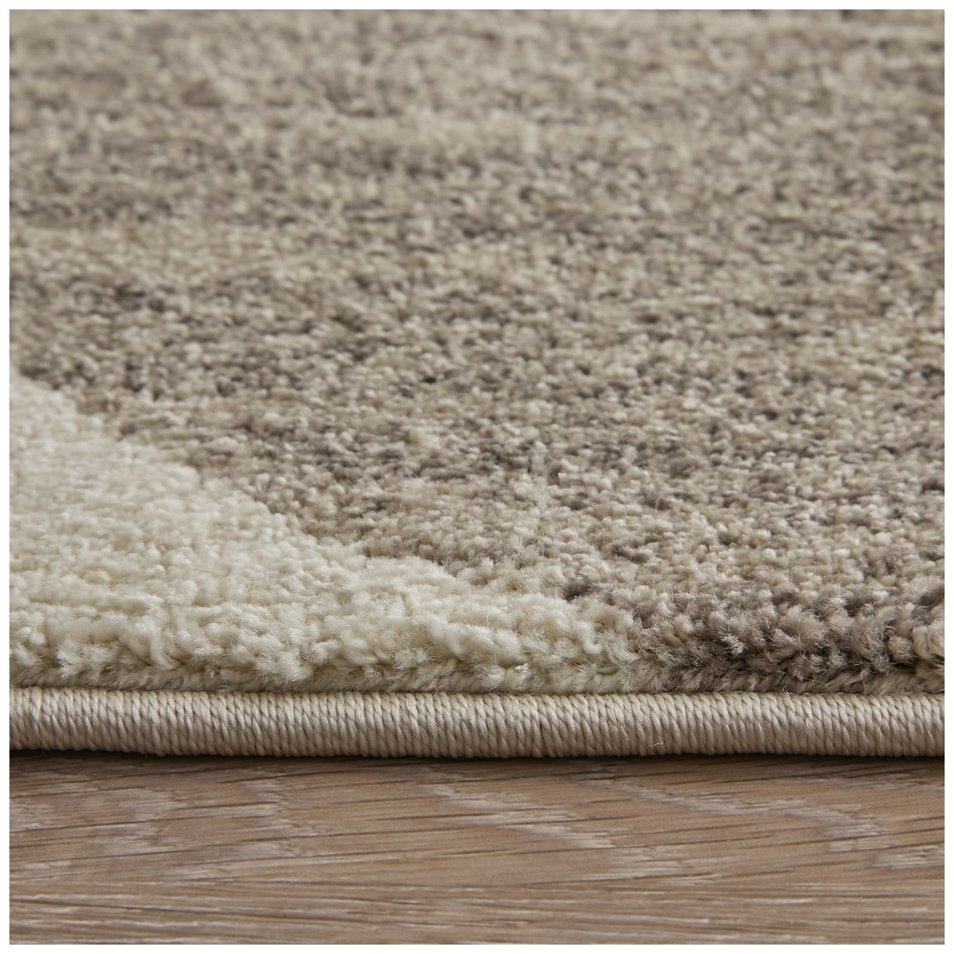 Eden Color Block Indoor Ivory Area Rug 39QUF 6'-4" x 9'-2"