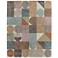 Eden Color Block Indoor Ivory Area Rug 39QUF 7'-9" x 10'
