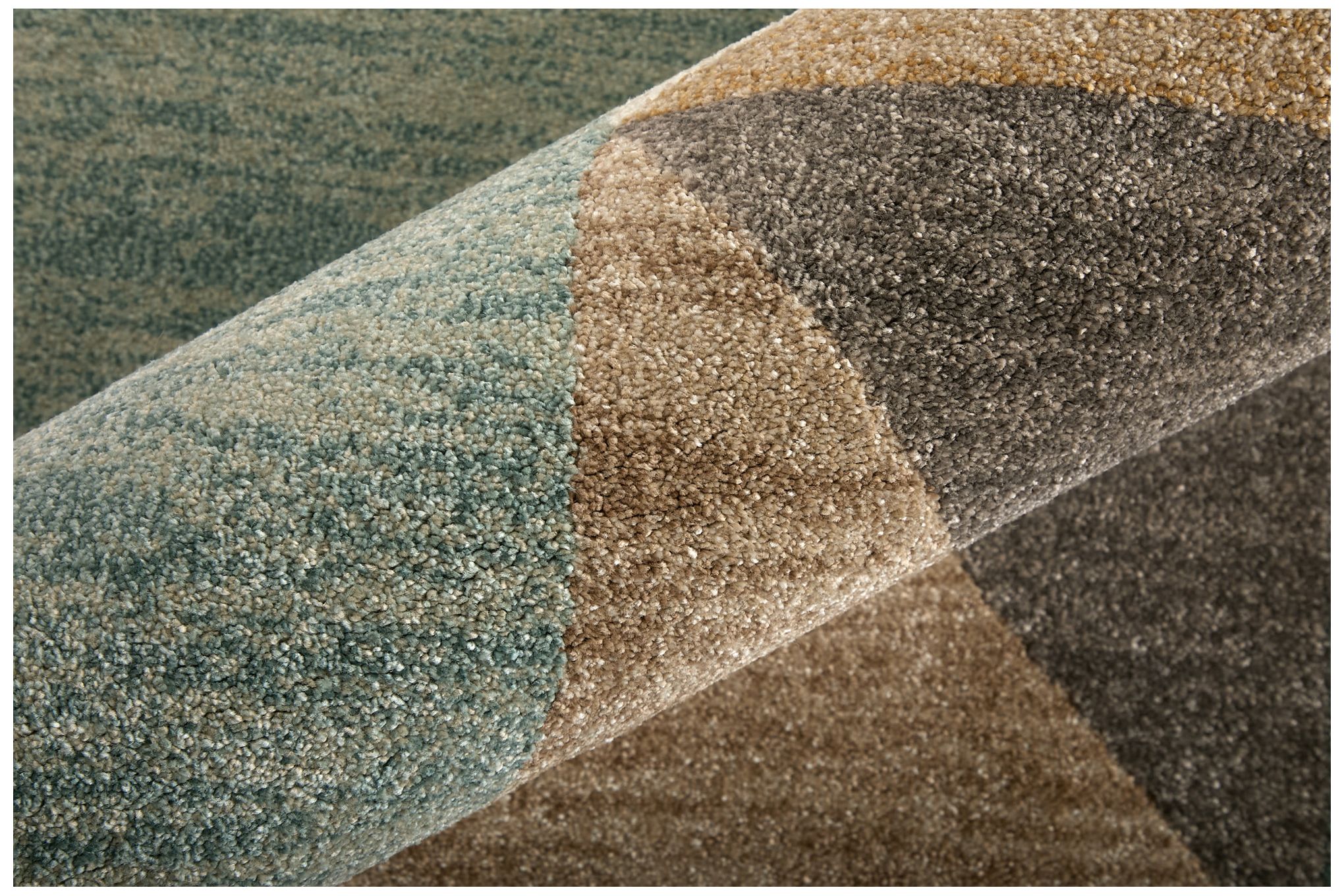 Image 5 Eden Color Block Indoor Ivory Area Rug 39QUF 7'-9" x 10' more views