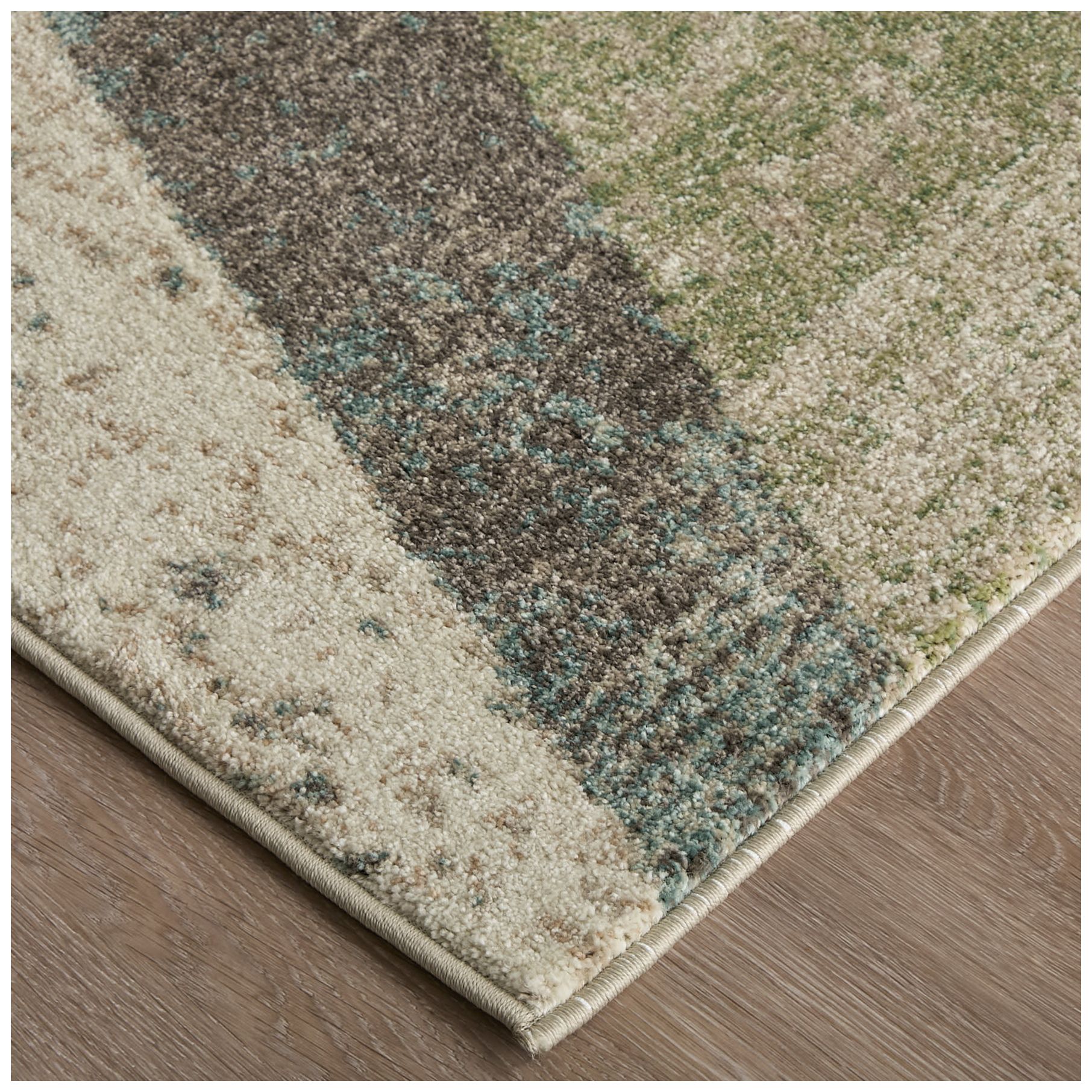 Image 4 Eden Color Block Indoor Ivory Area Rug 39QVF 5' x 7'-6" more views