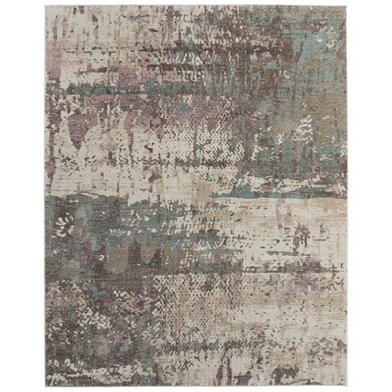 Image 1 Eden Modern Abstract Soft Indoor Ivory Area Rug 39QRF