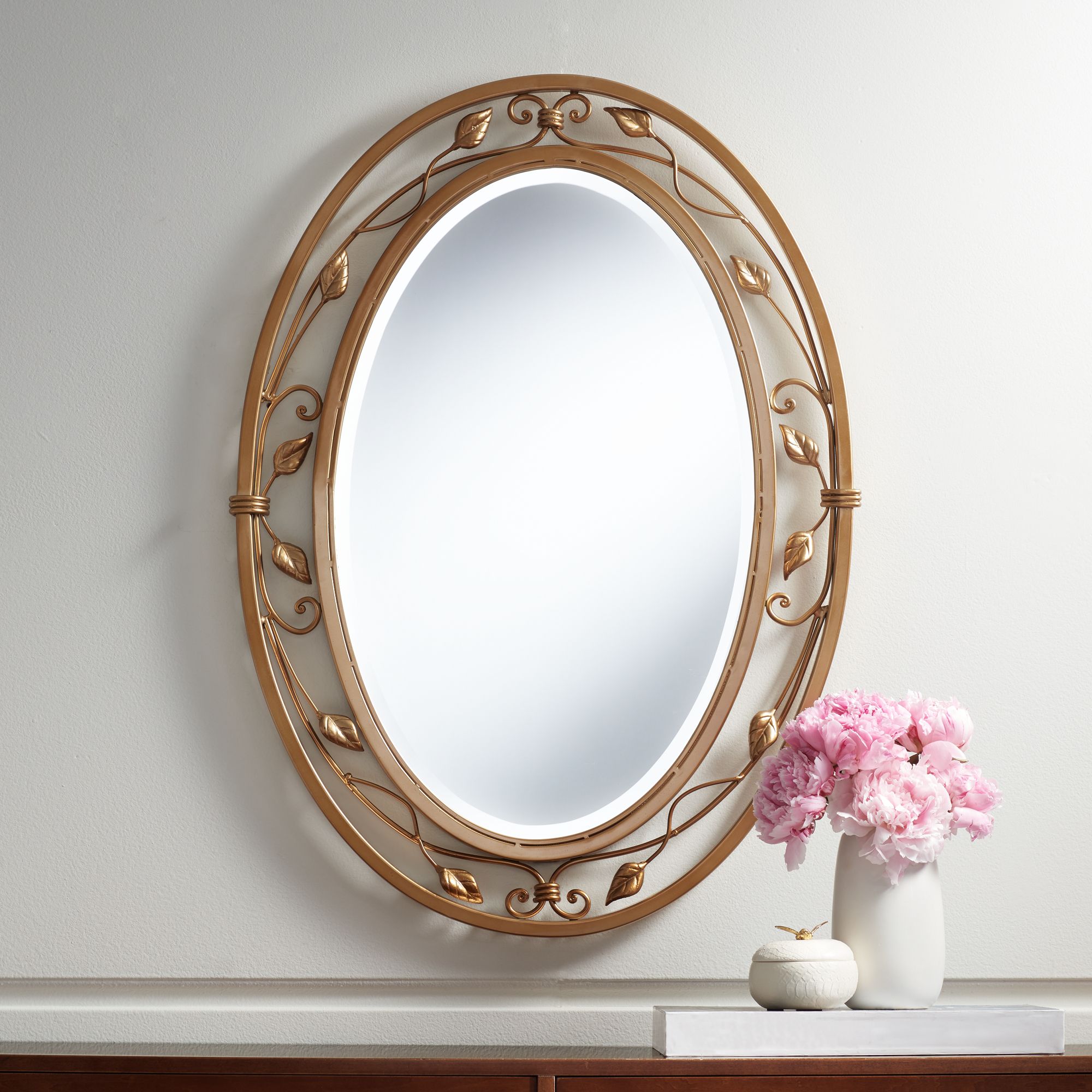Image 6 Eden Park Gold 24" x 34" Oval Wall Mirrors Set of 2 more views