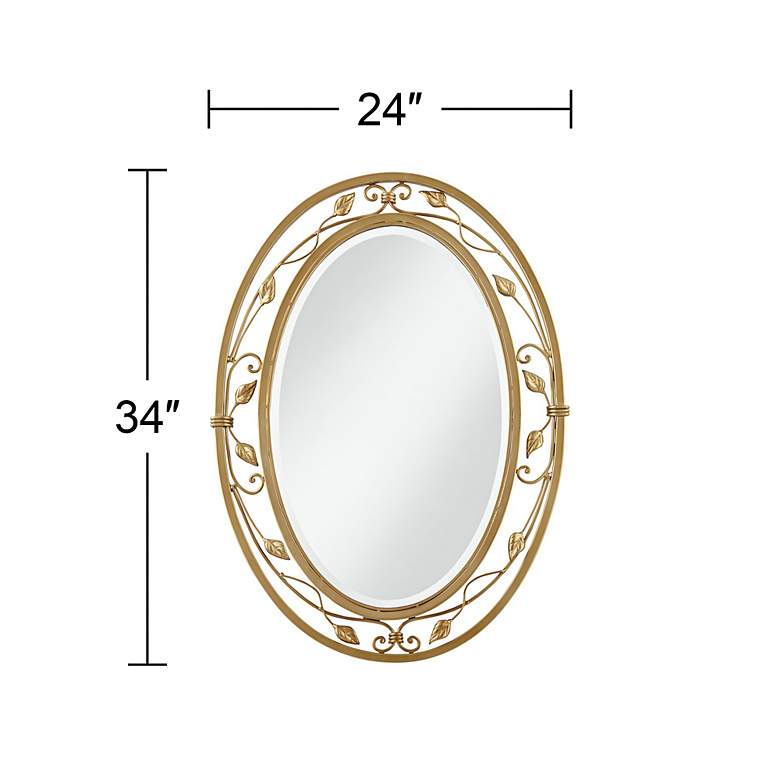 Image 7 Eden Park Gold 24" x 34" Oval Wall Mirrors Set of 2 more views
