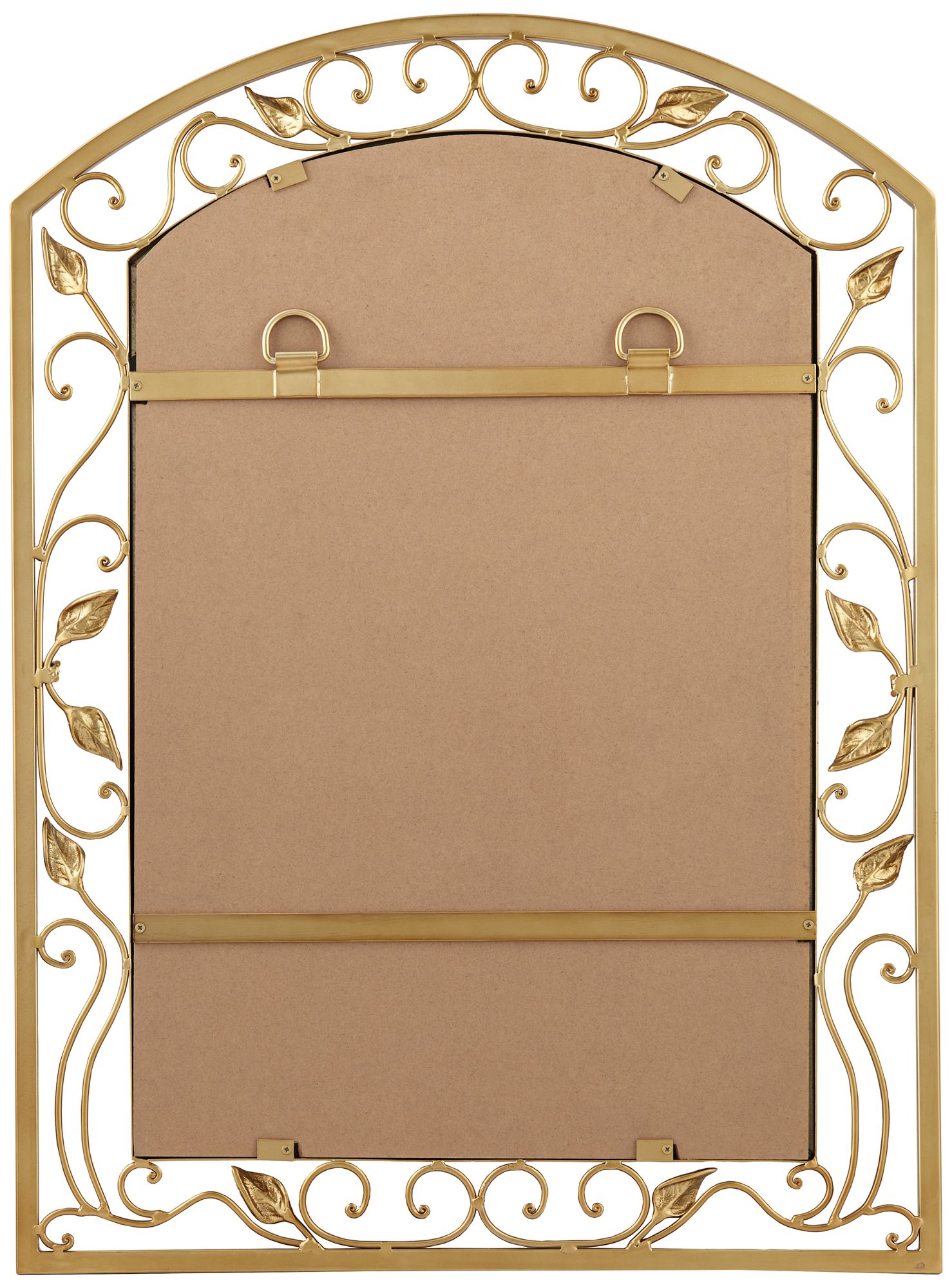 Eden Park Gold 25" x 34" Arch Top Wall Mirrors Set of 2