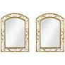 1_Eden Park Gold 25" x 34" Arch Top Wall Mirrors Set of 2