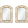 Eden Park Gold 25" x 34" Arch Top Wall Mirrors Set of 2