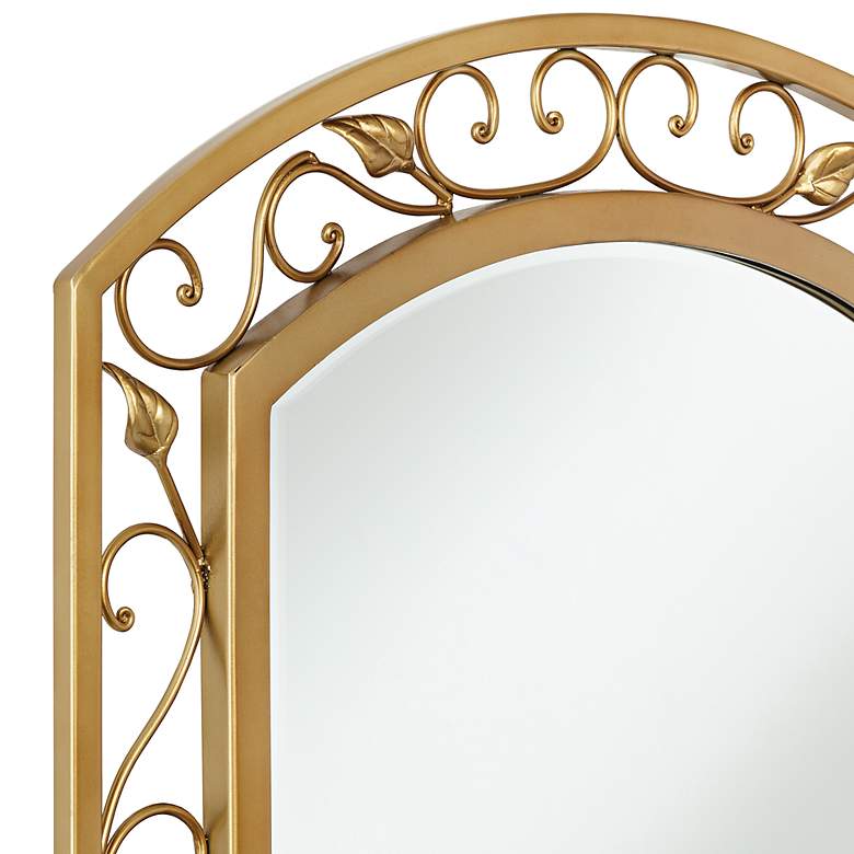 Image 2 Eden Park Gold 25" x 34" Arch Top Wall Mirrors Set of 2 more views