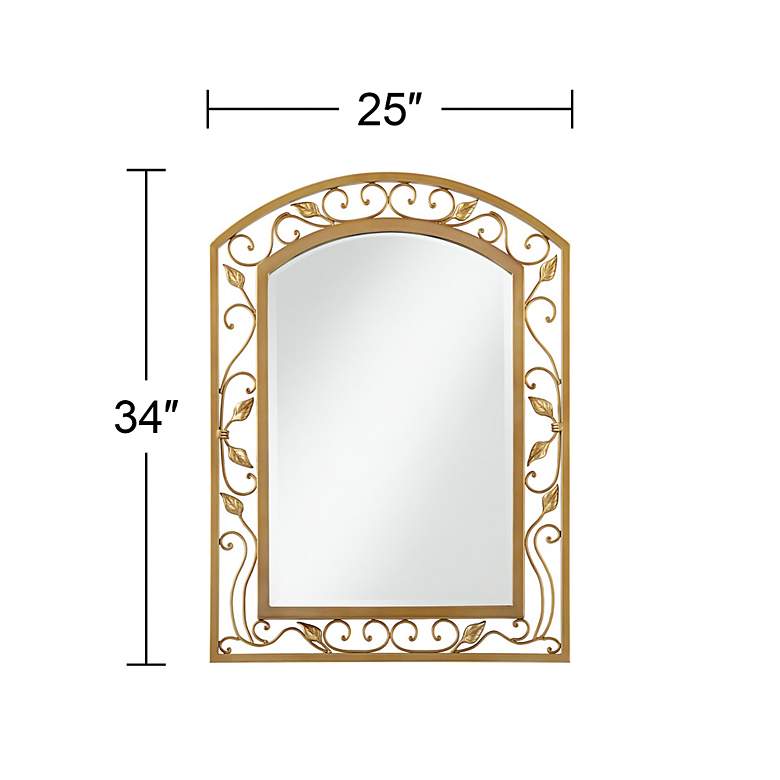 Image 7 Eden Park Gold 25" x 34" Arch Top Wall Mirrors Set of 2 more views