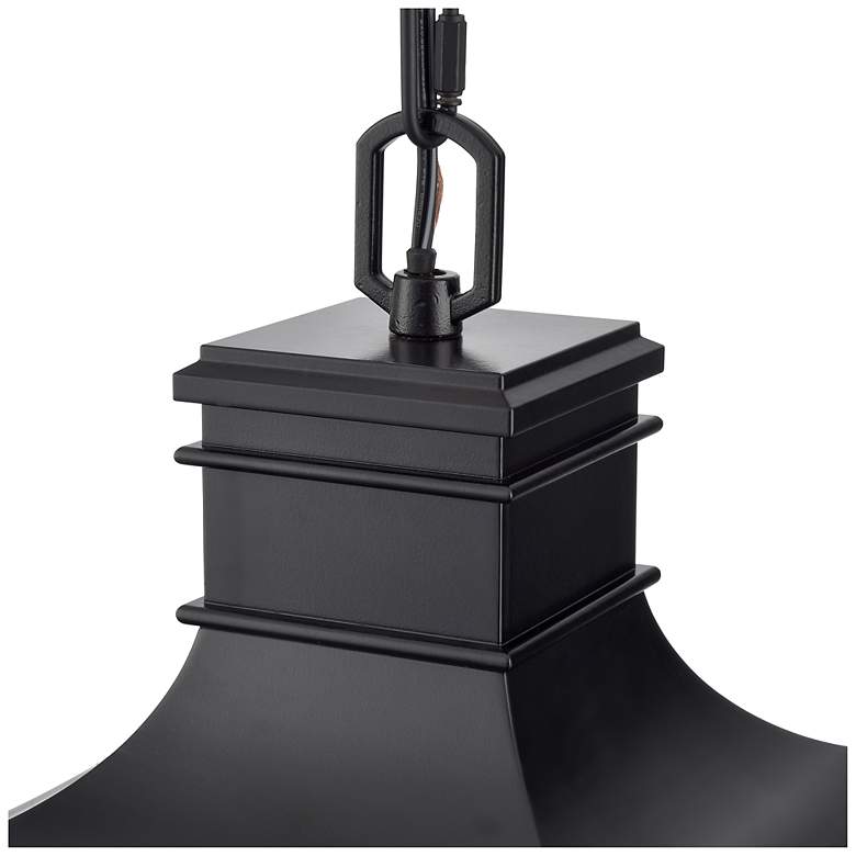 Image 4 Edenton 11" Wide 3-Light Outdoor Hanging Pendant in Matte Black more views