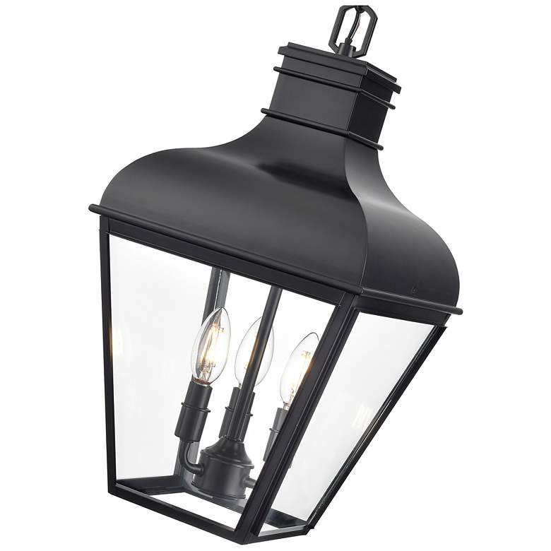 Image 5 Edenton 11" Wide 3-Light Outdoor Hanging Pendant in Matte Black more views