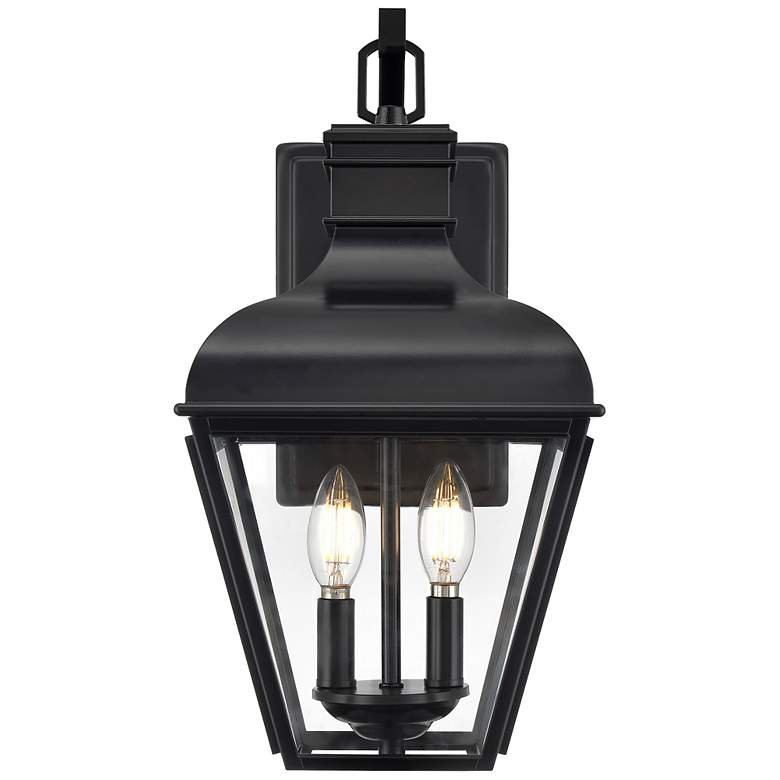 Image 2 Edenton 17.75" High 2-Light Outdoor Wall Sconce in Matte Black more views