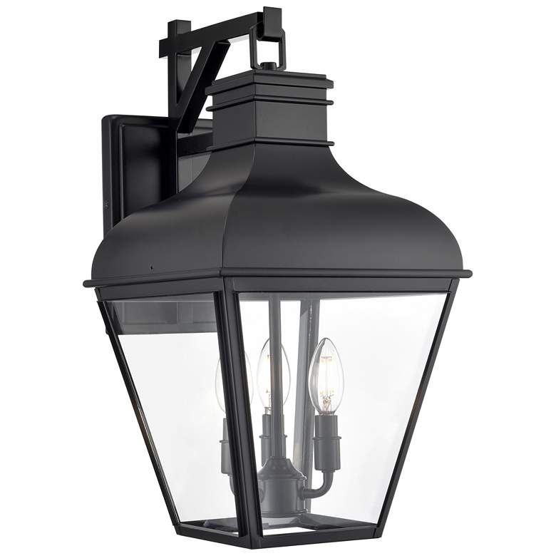 Image 1 Edenton 21.25" High 3-Light Outdoor Wall Sconce in Matte Black