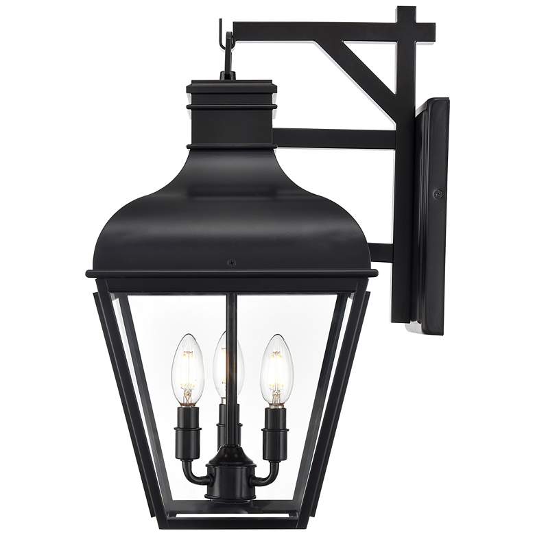 Image 3 Edenton 21.25" High 3-Light Outdoor Wall Sconce in Matte Black more views