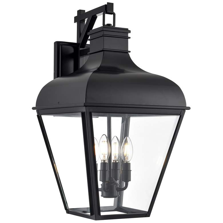 Image 1 Edenton 24.5" High 4-Light Outdoor Wall Sconce in Matte Black