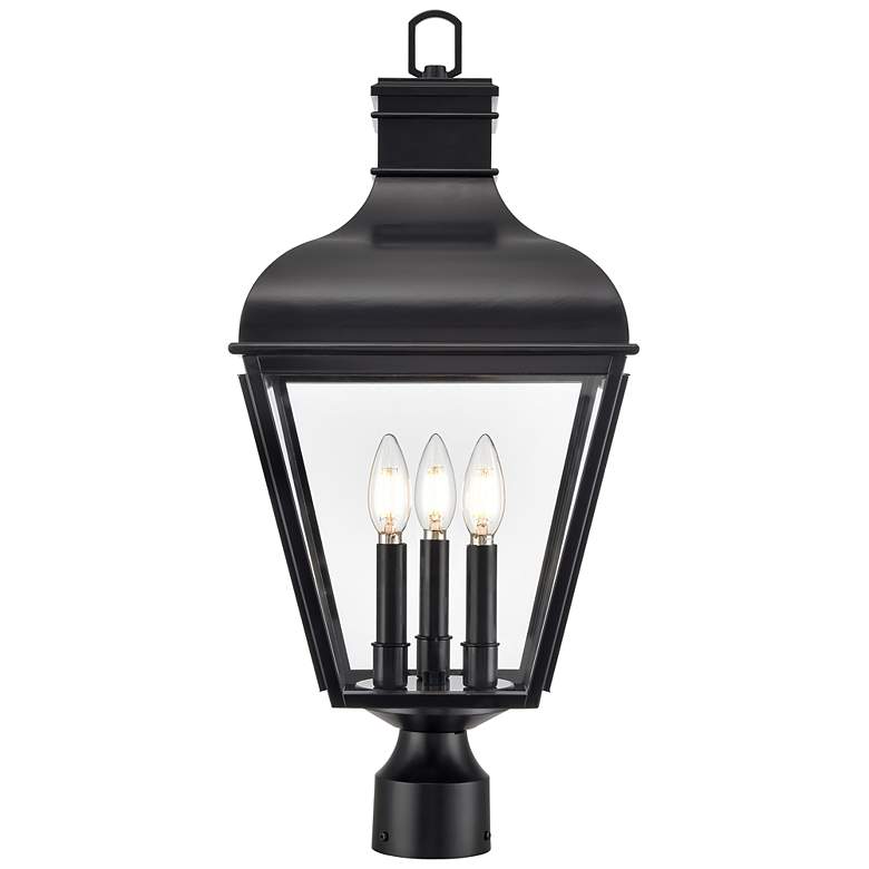 Image 2 Edenton 24" High 3-Light Outdoor Post Lantern in Matte Black more views