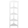 Edenton 26 3/4" Wide White Wood 4-Shelf Tall Corner Bookcase