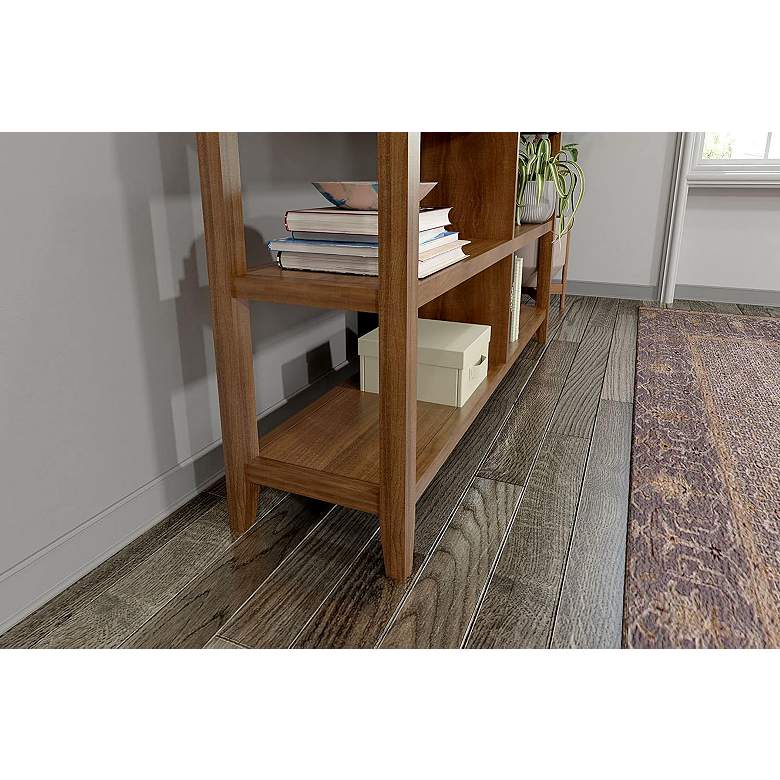 Image 3 Edenton 54" Wide Walnut Wood 2-Shelf Low Bookshelf more views