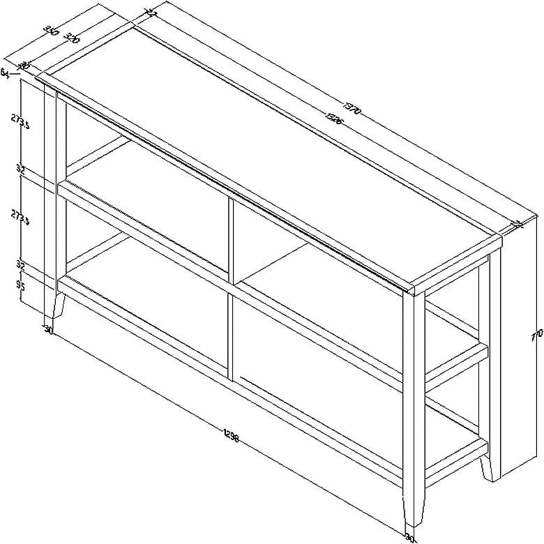 Image 6 Edenton 54 inch Wide Walnut Wood 2-Shelf Low Bookshelf more views