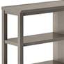 Edenton 54" Wide Washed Gray Wood 2-Shelf Low Bookshelf