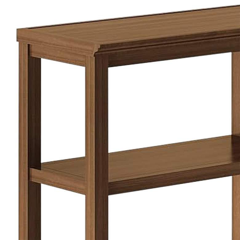 Image 2 Edenton 54" Wide White Wood 2-Shelf Low Bookshelf more views