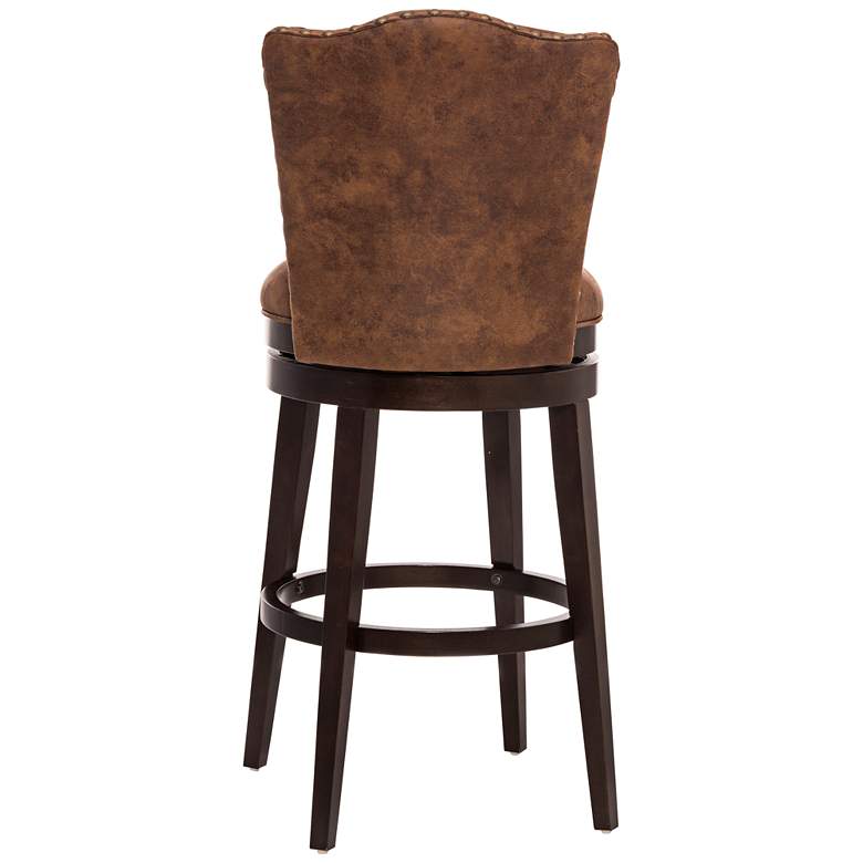Image 6 Edenwood 26 inch Chestnut Faux Leather Swivel Counter Stool more views