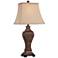 Edgar 29" High Bronze Lamp by Regency Hill with Table Top Dimmer
