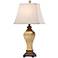 Edgar Silver Leaf and Brown Transitional Table Lamp