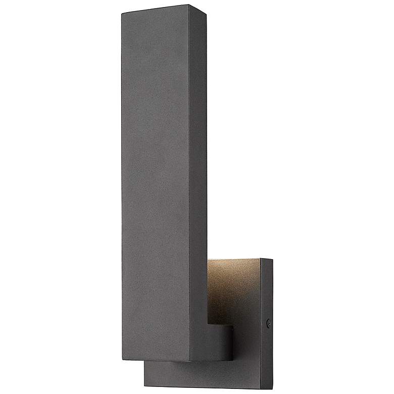 Image 3 Edge 12 inch High Black LED Outdoor Wall Light