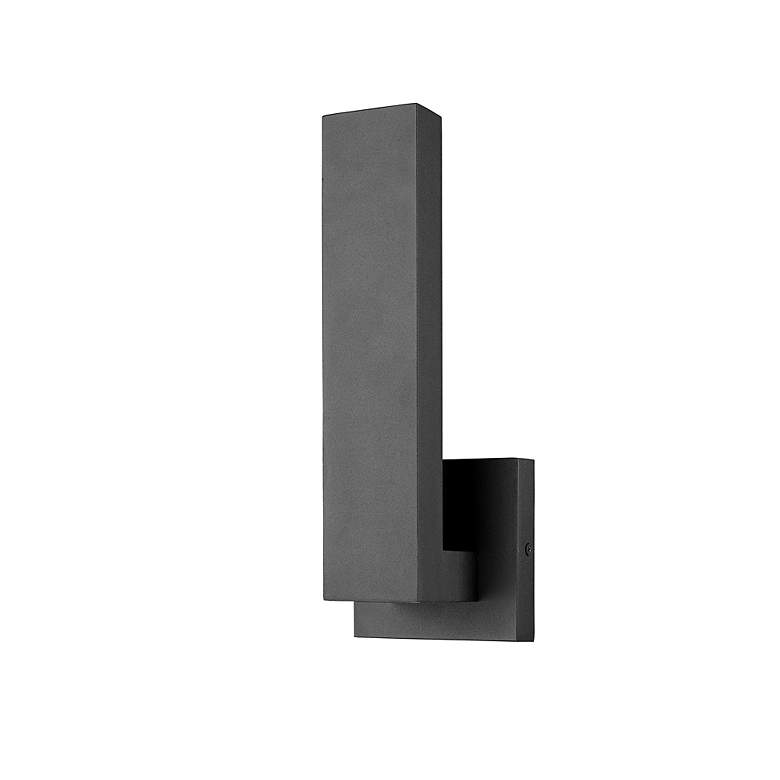 Image 4 Edge 12 inch High Black LED Outdoor Wall Light more views