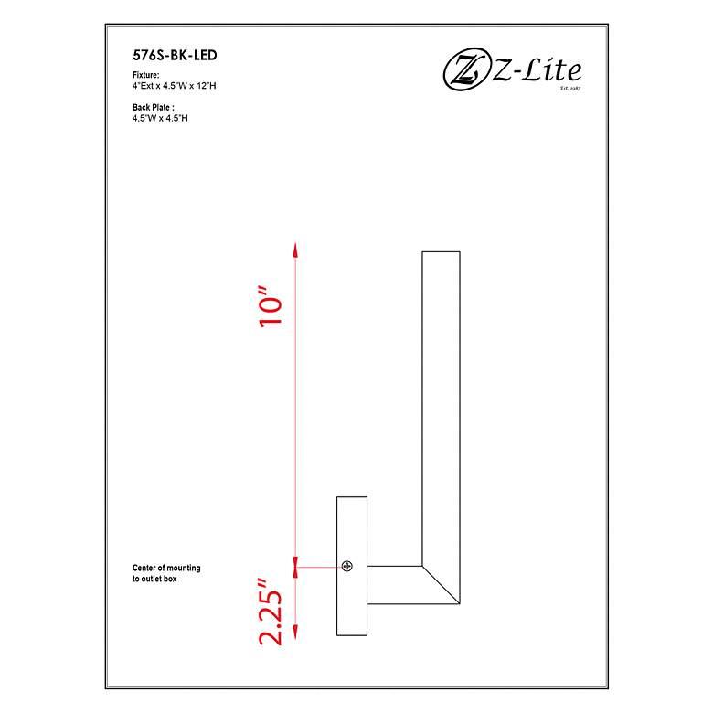 Image 6 Edge 12" High Black LED Outdoor Wall Light more views